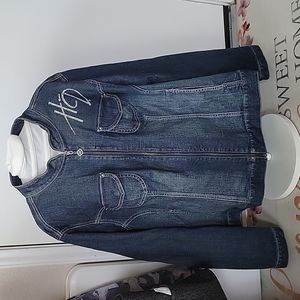 Harley Davidson Genuine Mortor Clothes Denim Jacket with Rhinestones